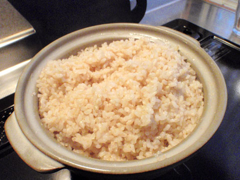 びっくり炊き玄米の炊きあがり！